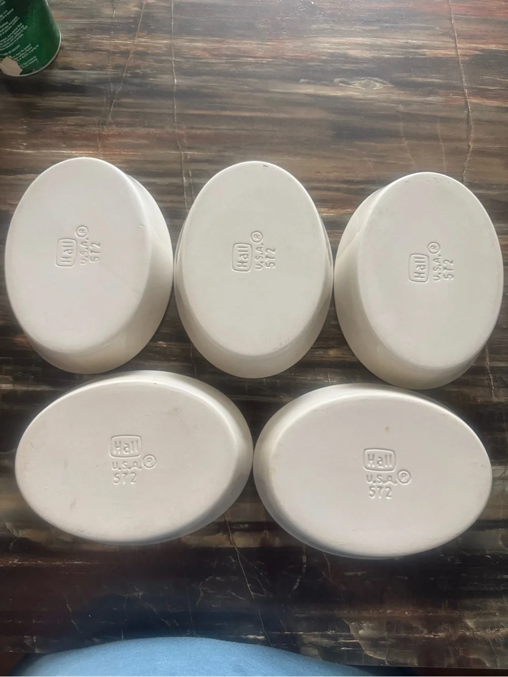 5-Piece White Ceramic Oval Ramekin Set for Baking and Serving